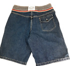 Vintage Polo Ralph Lauren Womens Jeans Shorts Jorts Sz L Red Gray Waistband