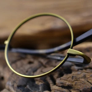 Deluxe Eyeglasses Round Frames Retro Spectacles Glasses Japanese 44 25 145mm - Picture 1 of 21