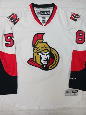 Reebok 2014 NHL Ottawa Senators Jersey 58 Lajoie in White Size L/G Cover