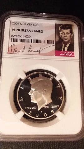 2008-S SILVER NGC PF70 ULTRA CAMEO KENNEDY HALF *** ULTRA HEAVY CAMEO UHCam *** Cover