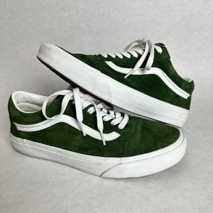 Vans Old Skool Shoes Mens Size 8.5 Suede Green Scotchgard Low Skate Sneakers - Picture 1 of 11
