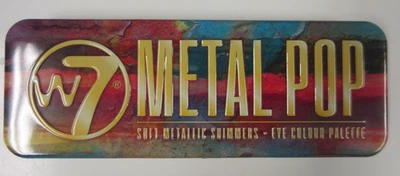 Pincel paleta de sombras W7 METAL POP 12 panelas - Imagem 1 de 3
