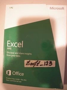 Microsoft Excel 2013 Product Key Card Full Retail Version for 2 PCs =SEALED BOX= - Picture 1 of 4