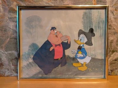 DONALD DUCK & RANGER WOODLORE Handpainted Animated Celluloid Art DISNEY 1947 - Image 1 of 2