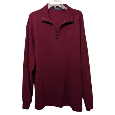 Suéter camisa malha algodão quarto zíper POLO Ralph Lauren GG - Imagem 1 de 4