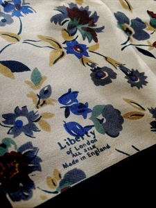 Liberty of London Vintage Silk Scarf 57cm Square 100% Silk - Picture 1 of 2