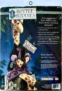 DE COLECCIÓN BOTELLA AMIGOS ~ JIRAFA GINNY ~ 1998 ~ Kit de puntada/pegamento Dimensiones ~ NUEVO SELLADO - Imagen 1 de 2