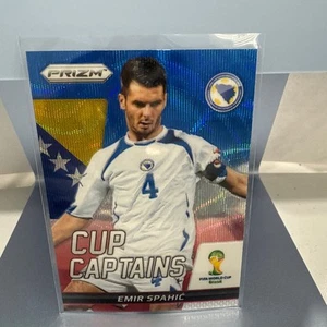 2014 Panini Prizm World Cup Cup Captains Blue & Red Wave Prizm Emir Spahic #9 - Picture 1 of 4