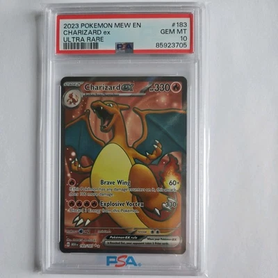 2023 Pokémon TCG Charizard EX Ultra Rare Holo Card PSA 10 Mint 183/165 - Image 1 of 3