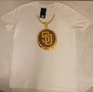 Fanatics Men's White San Diego Padres Team Swagg Chain T-Shirt Size XL - Picture 1 of 4