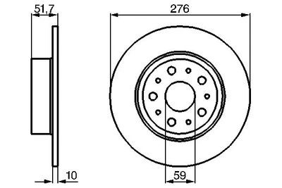 Bosch 0 986 478 463 brake disc for Alfa Romeo, Lancia - Image 1 of 3
