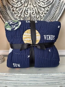 Pottery Barn Kids Solar System Glow-in-the-Dark FULL/QUEEN Quilt PRE-OWNED READ - Picture 1 of 13