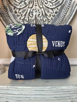 Pottery Barn Kids Solar System Glow-in-the-Dark FULL/QUEEN Quilt PRE-OWNED READ - Image 1 of 4