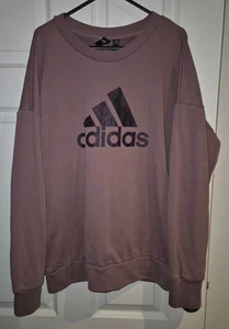 ADIDAS Future Icons Mauve Sweatshirt w/ Animal Print Logo Size S (Approx.8-10)OS - Picture 1 of 22