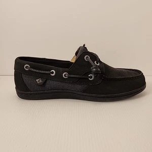 Sperry 2-Eye Boat Shoe Black - WOMEN Size 8 - Picture 1 of 8