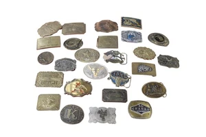 Job Lot Of Belt Buckles Brass & Metal - Picture 1 of 11