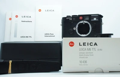 [Casi sin usar en caja] Cámara fotográfica telémetro negra Leica M6 0,85 TTL de JAPÓN Foto 1 de 4