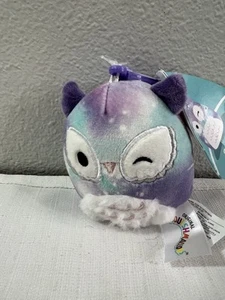 Squishmallows 3,5" Solina Eule Clip-on Neu mit Etikett Schlüsselanhänger Kellytoy - Bild 1 von 3
