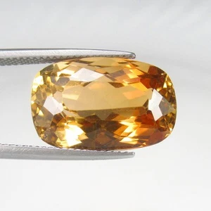 20.40 Ct Natural Champagne Topaz Top Luster,Flawless Cushion Cut,Brazil-2211 - Picture 1 of 2