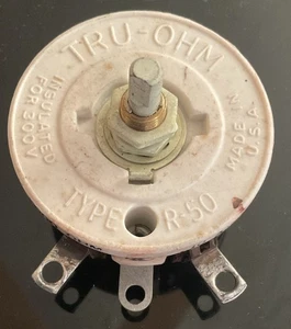 Tru-Ohm Rheostat Typ R-50 5000 Ohm 0,10 Ampere isoliert für 300 V kostenloser Versand! - Bild 1 von 2
