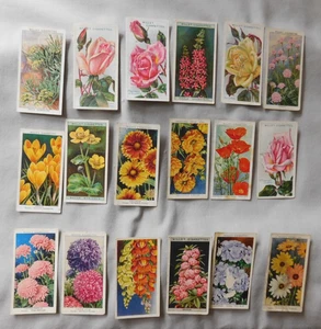 Tarjetas de cigarrillos de tabaco vintage flores (18) tarjetas testamentos años 30 - Imagen 1 de 2