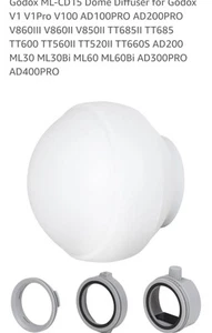 Godox ML-CD15 Diffuser Dome Kit 3 Adapter Ring For Camera Flash Speedlite Light - Picture 1 of 8