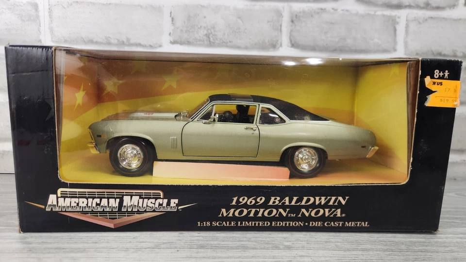 Ertl American Muscle 1 18 Scale 1969 Chevrolet Baldwin Motion Nova Ss427 RARE