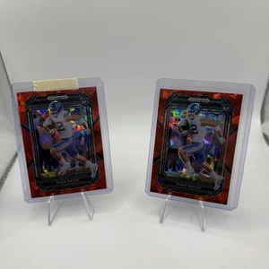 2023 Panini Prizm Draft Picks Puka Nacua RC RED CRACKED ICE Rookie #197 Lot Of 2 - Picture 1 of 6