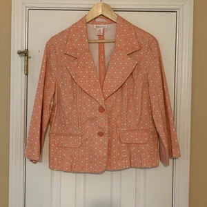 Nine & Co by Nine West Pfirsich Punkte Sakko Blazer Gr. 16 - Bild 1 von 9
