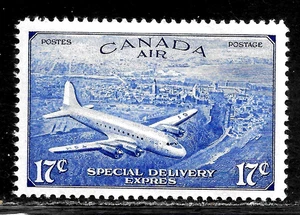 HICK GIRL-OLD MINT CANADA AIRPOST SPECIAL DELEVERY SC#CE3  AIRPLANE        A5330 - Picture 1 of 2