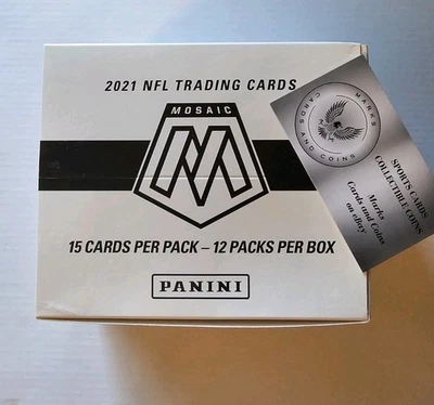 2021 Panini Mosaic Football Fat Value Cello Pack Box - Image 1 of 4