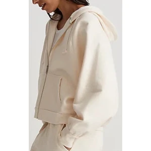 Madewell Ribbed Cocoon Long Sleeve Full Zip Hoodie Sweatshirt US Women's XS New - Picture 1 of 5