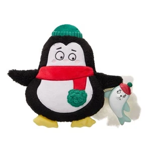 OMG! Surprise Perky Penguin 2 in 1 Dog Toy Plush Chew Christmas Holiday Toss - Picture 1 of 3