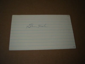 Sammy Sam Hale signed index card debut 1920 dec 1974 Philadelphia Athletics - Picture 1 of 1
