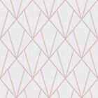 Muriva Indra Rose Gold Wallpaper 154102 - Feature Chic Metallic Geometric