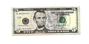 2006- $5. DOLLAR STAR* NOTE WITH A VERY FANCY LOW NUMBER (00094741) GREAT BILL. - Picture 1 of 2