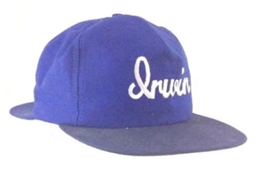 Vtg Irwin Construction Rockabilly Hat Double Bill Cap - Picture 1 of 6