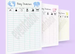 Baby Shower Prediction Card Party Game - A4 Card 250GSM - PERSONALISED - Picture 1 of 5