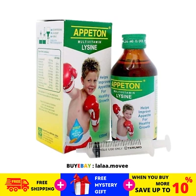 Jarabe multivitamínico de lisina Appeton 120 ml para un crecimiento saludable mejor apetito  Foto 1 de 4