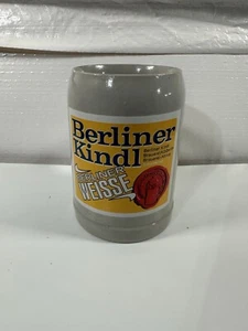 Berliner Kindl Weisse (0.5L) 1970s Germany Ceramic Bier Stein BEER MUG Euro Ltd - Picture 1 of 6