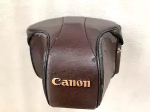 Estuche de cuero vintage para cámara Canon AE-1 P/S - marrón - Imagen 1 de 14