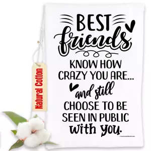 Best Friends Know How Crazy - lustige Themenküche Geschirrtücher/Geschirrtuch - Bild 1 von 4