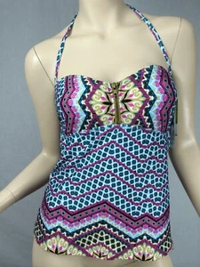 Lucky Brand Swim 'Borrowed From The Boys' Tankini Top- - Picture 1 of 7