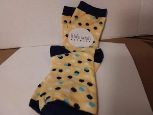 Kids Wish Network Yellow Polka Dot Socks - Picture 1 of 2