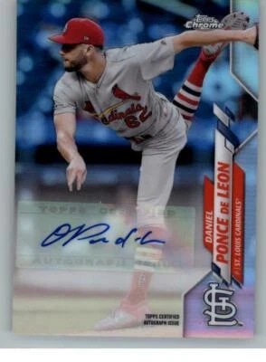 2020 Topps Chrome Auto Refractors #USADP Daniel Ponce de Leon (ref 133178) - Image 1 of 2