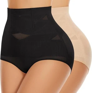 2 Pack High Waist Shapewear Women Belly Control Slimming Body Shaper Shorts Pant - Picture 1 of 15