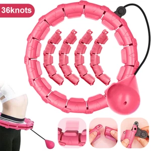 SMART HULA HOOP 36 TEILE REIFEN FITNESS EINSTELLBAR MASSAGENOPPEN BAUCHTRAINER - Bild 1 von 12