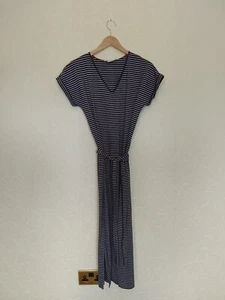 Boden Dress Size 8 R, V Neck, Long Jersey Dress, Striped, Short Sleeved - Picture 1 of 8