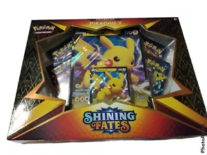 Pokemon TCG: Shining Fates Pikachu V Collection Box Factory Sealed - Bild 1 von 2