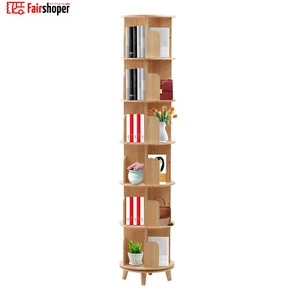 1-6 Tier 360° Rotating Bookshelf Display Stand Bookcase Floor Stand Storage Rack - Picture 1 of 84